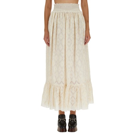 FLORAL BRODERIE ANGLAISE SKIRT