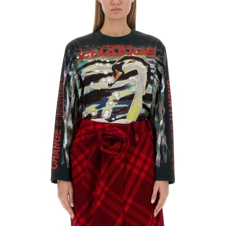 SWAN PRINT SWEATER