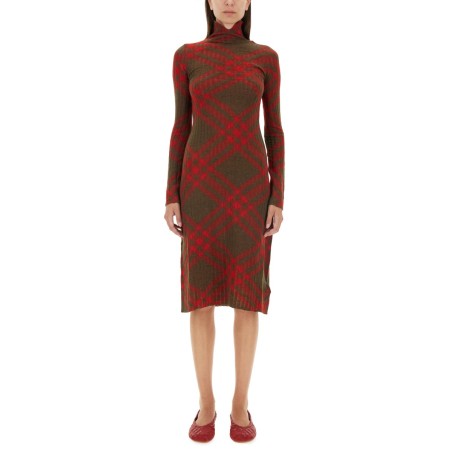 CHECK WOOL BLEND DRESS