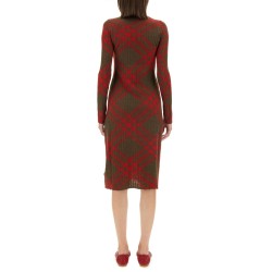 CHECK WOOL BLEND DRESS