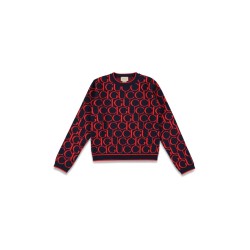 j l/s crew neck wo gucci jacqu/ ultramarine/red