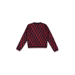 j l/s crew neck wo gucci jacqu/ ultramarine/red