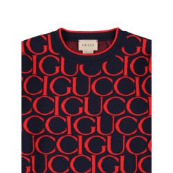 j l/s crew neck wo gucci jacqu/ ultramarine/red
