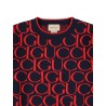 j l/s crew neck wo gucci jacqu/ ultramarine/red