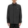 SHIRT JACKET WITH V DETAIL