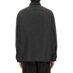 SHIRT JACKET WITH V DETAIL