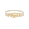 DOUBLE TWIST LEATHER BRACELET WITH VLOGO