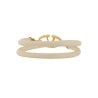 DOUBLE TWIST LEATHER BRACELET WITH VLOGO
