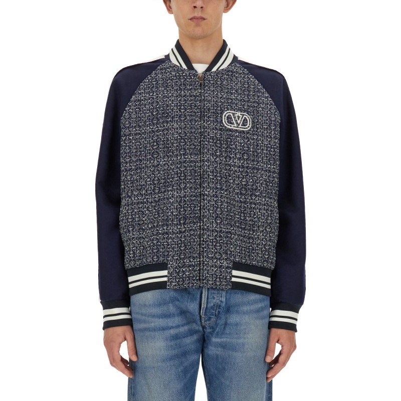 BOMBER JACKET WITH "VLOGO SIGNATURE" PATCH