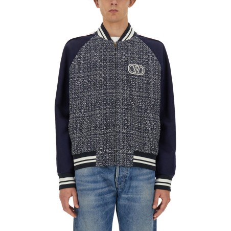 BOMBER JACKET WITH "VLOGO SIGNATURE" PATCH