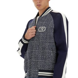 BOMBER JACKET WITH "VLOGO SIGNATURE" PATCH