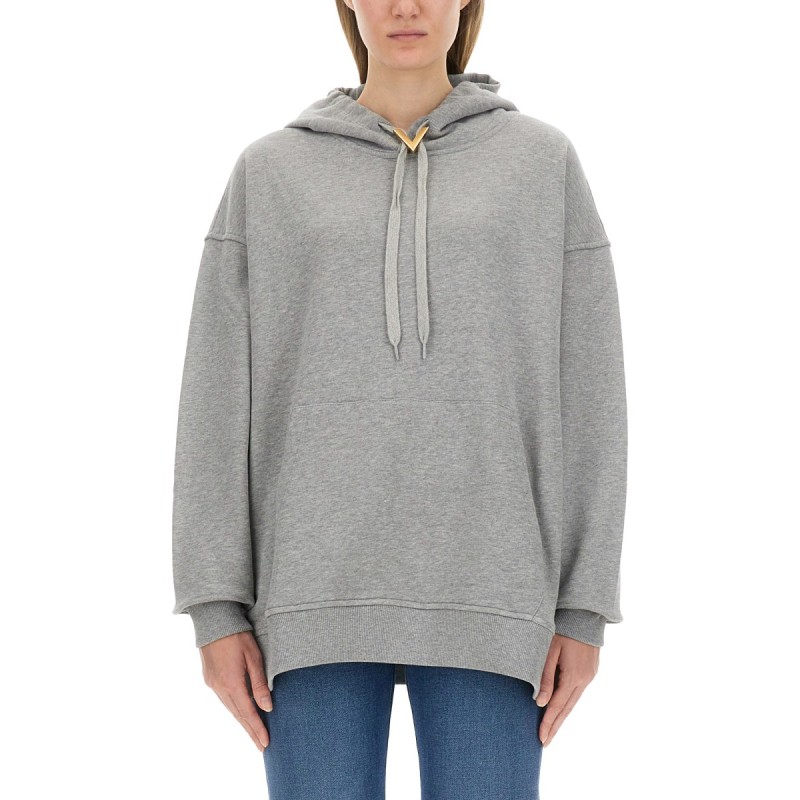 SWEATSHIRT WITH V DETAIL