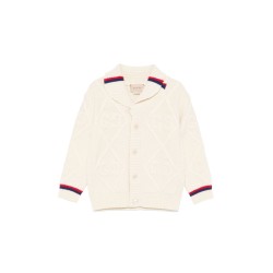 b l/s cardigan co cable and ar/ white/blue/red