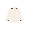 b l/s cardigan co cable and ar/ white/blue/red