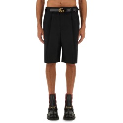 WOOL BLEND TWILL SHORTS