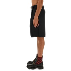 WOOL BLEND TWILL SHORTS