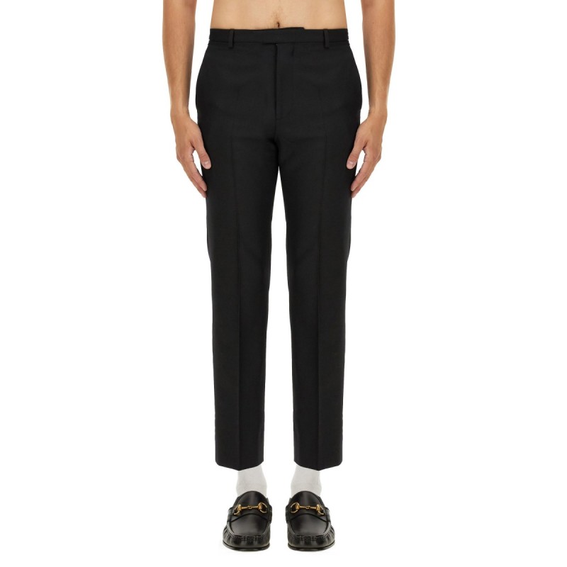 WOOL BLEND TWILL PANTS