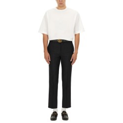 WOOL BLEND TWILL PANTS