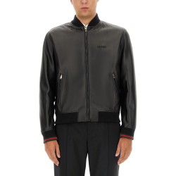 LEATHER BOMBER JACKET