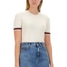 EXTRAFINE WOOL SWEATER WITH WEB DETAIL