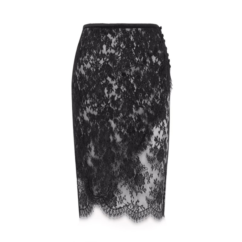 LACE WRAP PENCIL SKIRT