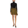 WOOL AND CASHMERE CHECK SCARF STYLE SKIRT