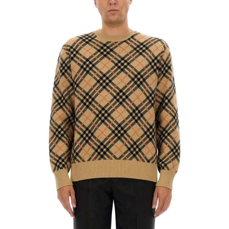 CASHMERE CHECK SWEATER