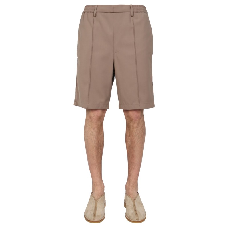 WOOL BLEND BERMUDA SHORTS