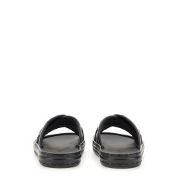 BLACK LEATHER SANDAL