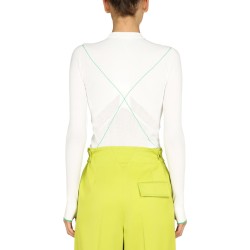 CONTRASTING SEAMS SWEATER