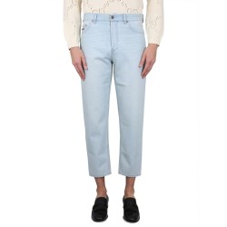 CLOSE-FITTING DENIM PANTS