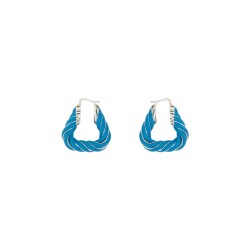 TRIANGULAR TWIST HOOP EARRINGS