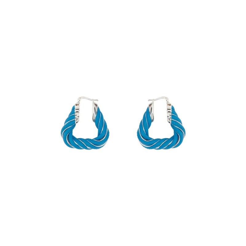 TRIANGULAR TWIST HOOP EARRINGS