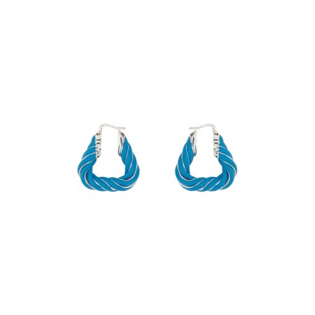 TRIANGULAR TWIST HOOP EARRINGS