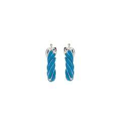 TRIANGULAR TWIST HOOP EARRINGS