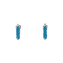TRIANGULAR TWIST HOOP EARRINGS