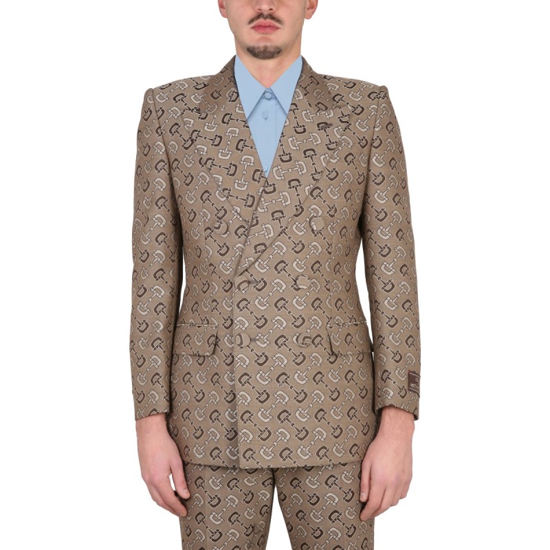 MAXI CLAMP PATTERN COTTON JACKET