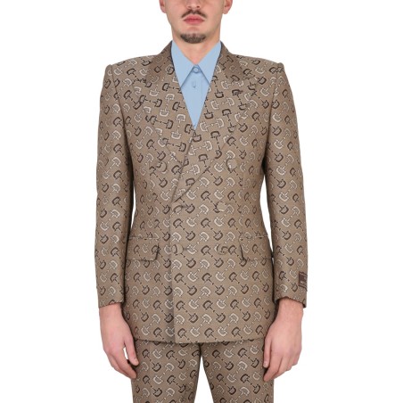 MAXI CLAMP PATTERN COTTON JACKET