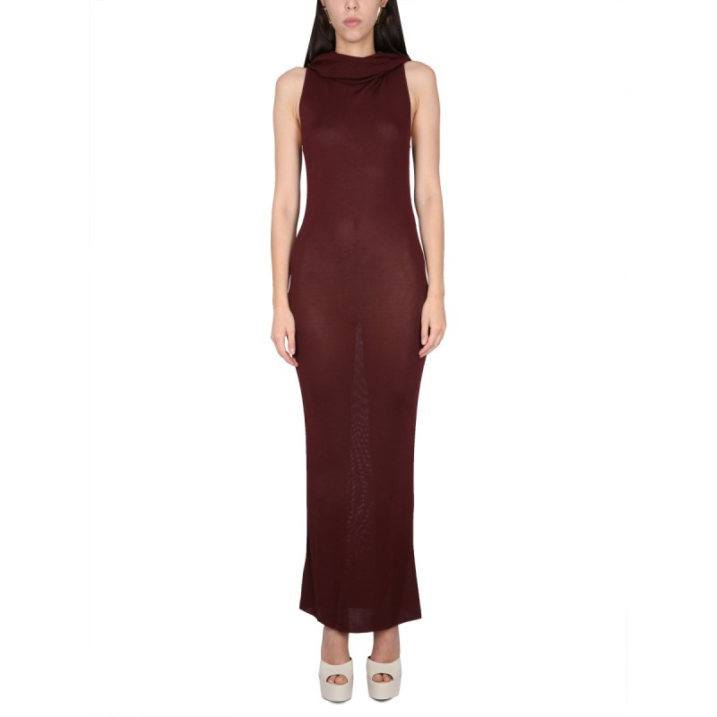 VISCOSE HOODED DRESS