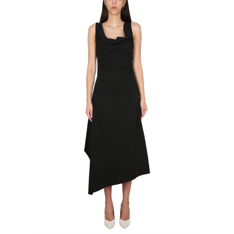 ASYMMETRICAL MIDI DRESS