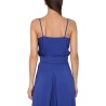 SILK CHARMEUSE TUXEDO TOP