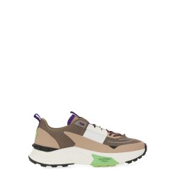 LEATHER AND MESH SNEAKER
