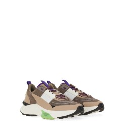 LEATHER AND MESH SNEAKER