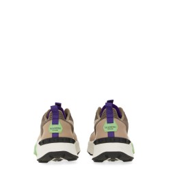 LEATHER AND MESH SNEAKER