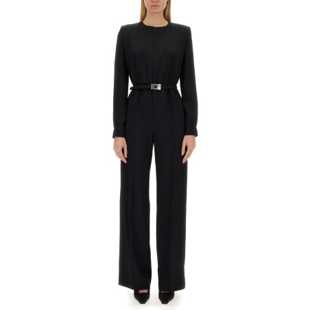 VISCOSE JUMPSUIT WITH BELT