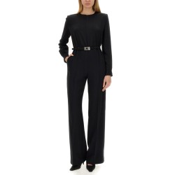 VISCOSE JUMPSUIT WITH BELT
