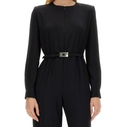 VISCOSE JUMPSUIT WITH BELT