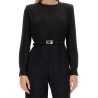 VISCOSE JUMPSUIT WITH BELT