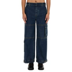 DENIM PANTS WITH GUCCI LABEL