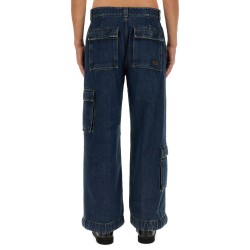 DENIM PANTS WITH GUCCI LABEL